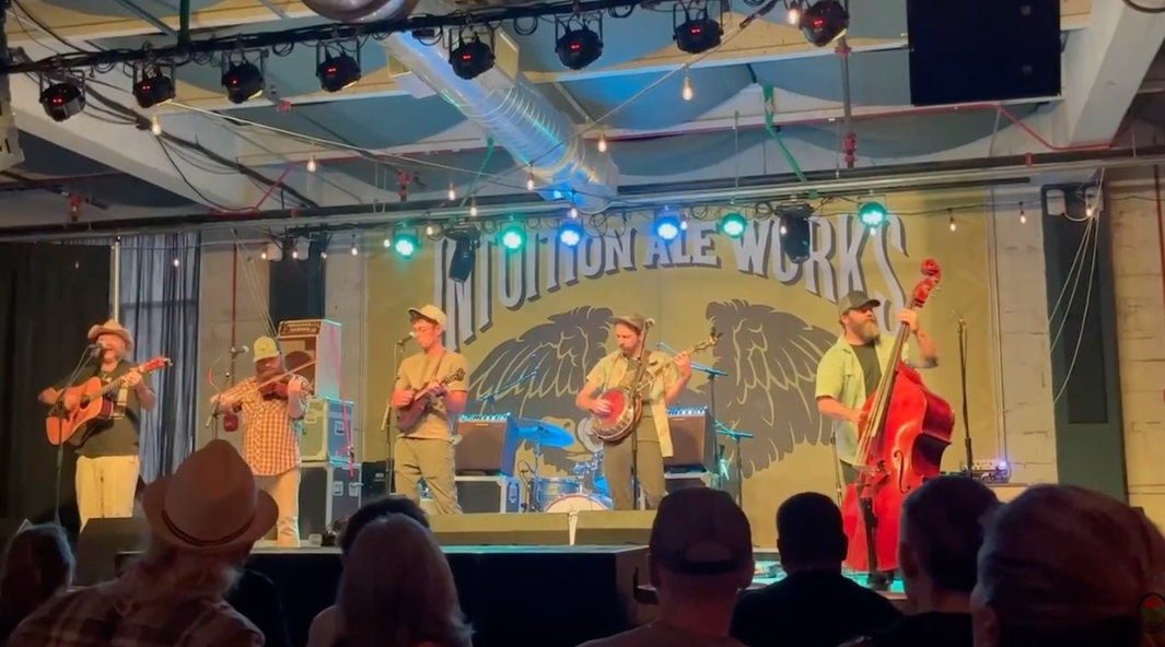 bluegrass band on stage